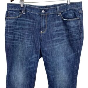 London Jean Women's Blue Denim Straight Leg Jeans Size 16 Casual Comfort Stretch
